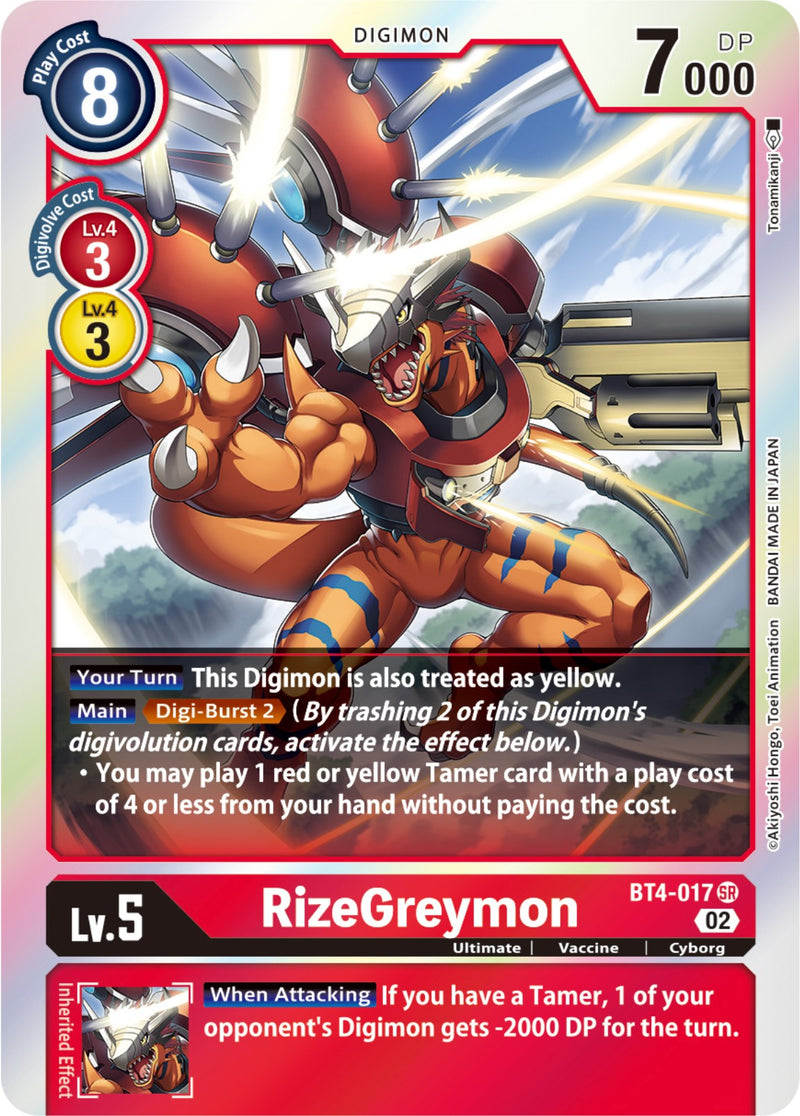 RizeGreymon [BT4-017] (Resurgence Booster Reprint) [Resurgence Booster]