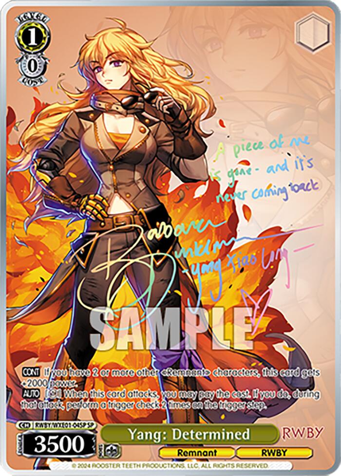 Yang: Determined (RWBY/WXE01-04SP SP) [RWBY: Premium Booster]