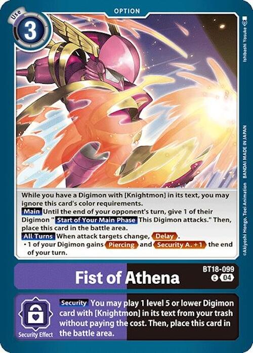 Fist of Athena [BT18-099] [Release Special Booster 2.0]