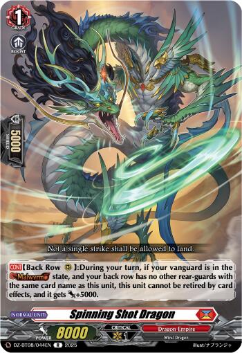 Spinning Shot Dragon (DZ-BT08/044EN) [DZ-BT08: Knights 0f Rebirth]