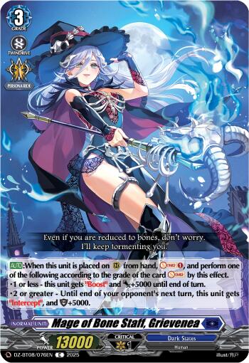 Mage of Bone Staff, Grievenea (DZ-BT08/076EN) [DZ-BT08: Knights 0f Rebirth]