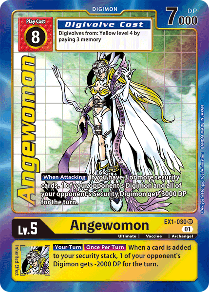 digimon angewomon card Game - RB-01: Resurgence Booster - - (Alternative Art) Yellow Digimon 1998-1999 Digimon Card (Angewomon; Japanese