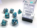 Chessex Mini Dice - Gemini Steel-Teal/White