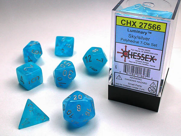 Chessex Mini Dice - Luminary Sky/Silver