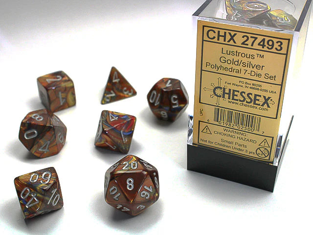 Chessex Mini Dice - Lustrous Gold/Silver