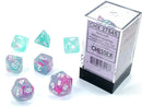 Chessex Mini Dice -Nebula Wisteria/White