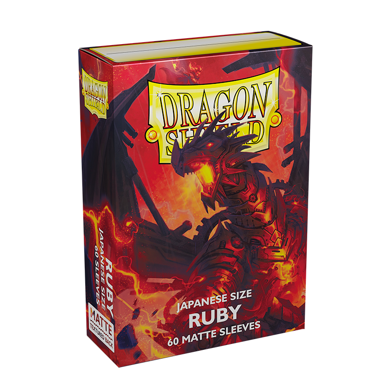 Dragon Shield: Japanese Size 60ct Sleeves - Ruby (Matte)