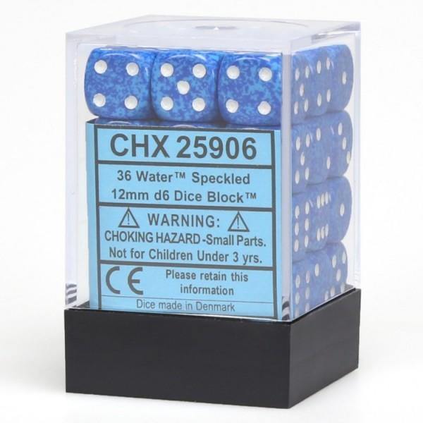 Water Elemental 12mm D6 Dice Block (36) - Cape Fear Collectibles