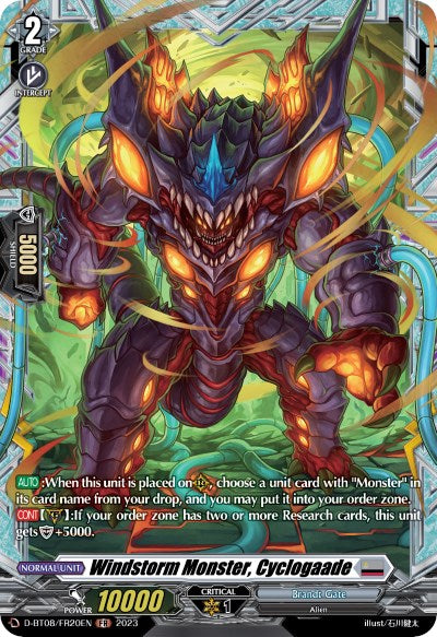 Windstorm Monster, Cyclogaade (D-BT08/FR20EN) [Minerva Rising]