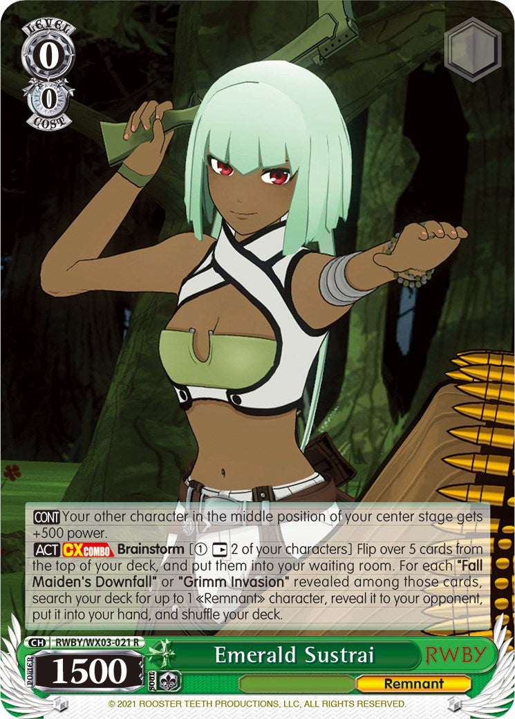 rwby card sleeves Emerald Sustrai (RWBY/WX03-021 R) [RWBY]