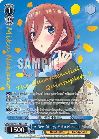 A New Story, Miku Nakano (5HY/W90-PE04S PR) [The Quintessential Quintuplets 2]