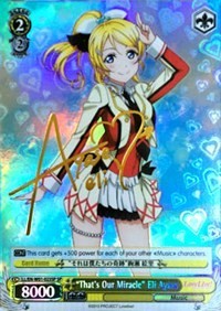 "That's Our Miracle" Eli Ayase (LL/EN-W01-023SP SP) [Love Live! DX]