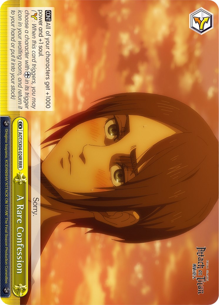 A Rare Confession (Foil) [Attack On Titan: Final Season]