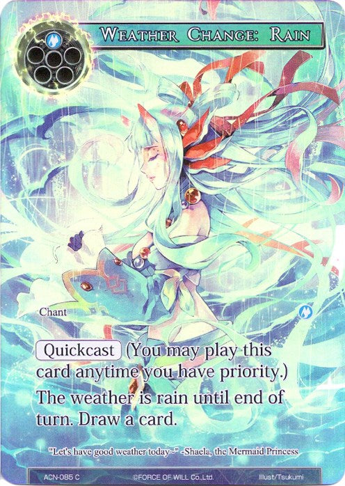 Weather Change: Rain (Full Art) (ACN-085) [Ancient Nights]