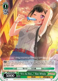 "It's So Hot..." Ran Mitake (BD/W63-E035 U) [BanG Dream! Girls Band Party! Vol.2]