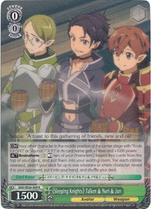 "Sleeping Knights" Talken & Nori & Jun (SAO/SE26-E09 R) (Parallel Foil) [Sword Art Online II Vol.2]