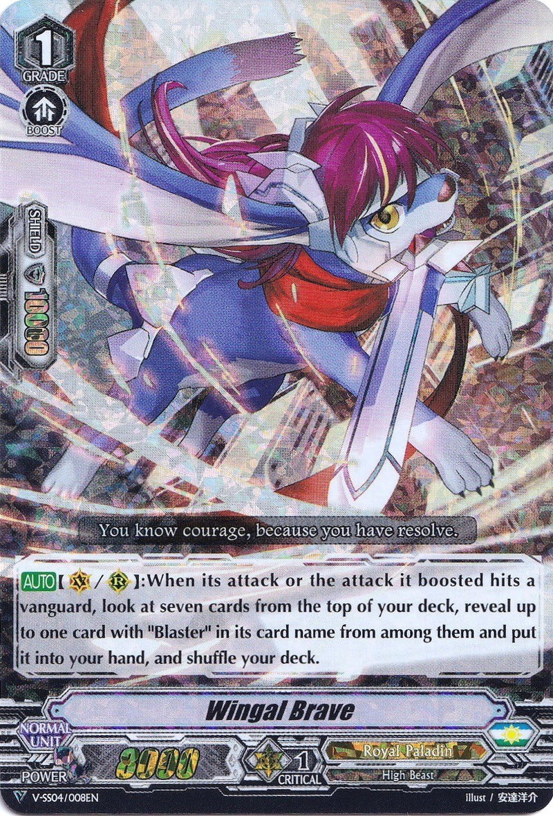 Wingal Brave (Parallel Foil) (V-SS04/008EN) [Majesty Lord Blaster]