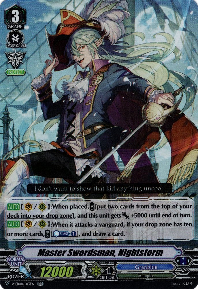 Master Swordsman, Nightstorm (V-EB08/013EN) [My Glorious Justice]