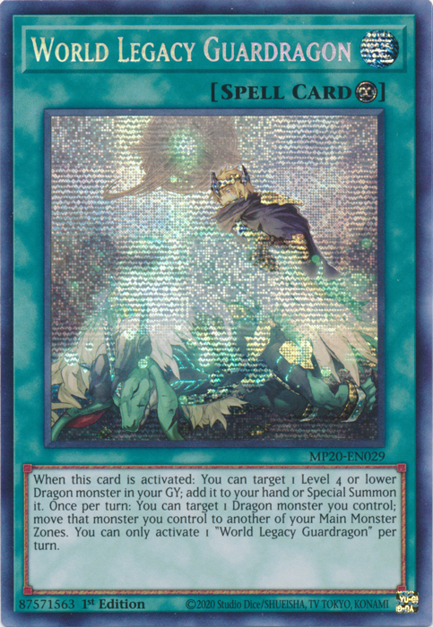 World Legacy Guardragon [MP20-EN029] Prismatic Secret Rare