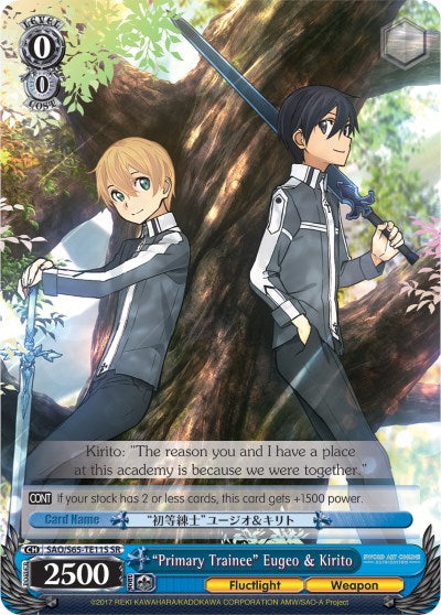 "Primary Trainee" Eugeo & Kirito (SAO/S65-TE11S SR) [Sword Art Online -Alicization-]