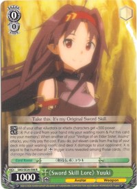 "Sword Skill Lore" Yuuki (SAO/SE26-E08 R) [Sword Art Online II Vol.2]