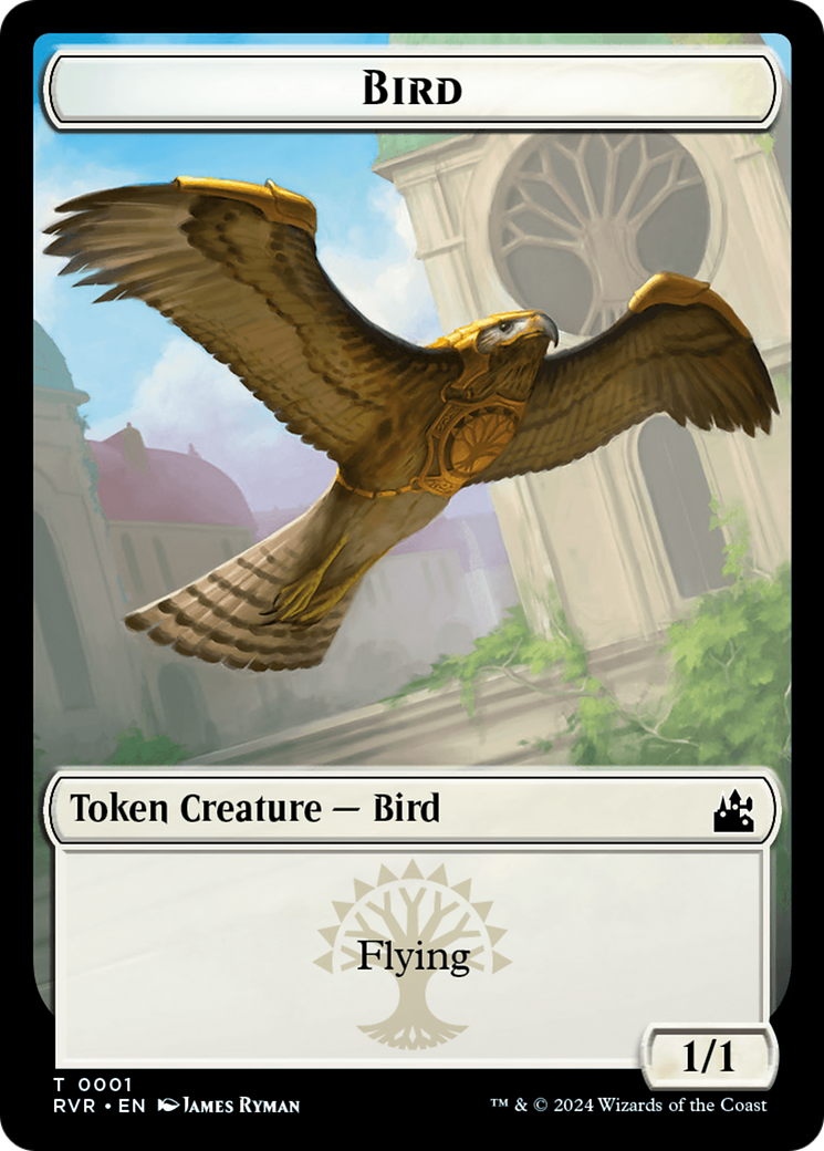 Bird // Angel (0002) Double-Sided Token [Ravnica Remastered Tokens]